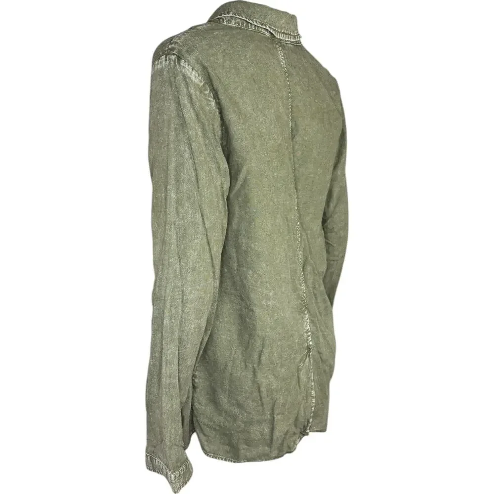 Peace Love World Boheme‎ Relaxed Linen Blend Blazer Rich Olive X-Small NWOT